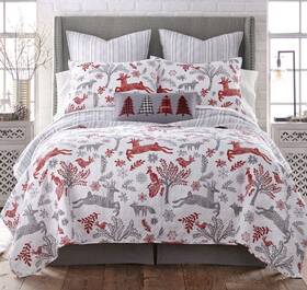 L13820ts Levtex Home Winterland Holiday Quilt Set -