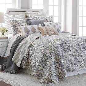 L14162fqs Levtex Home - Tamsin Grey Quilt Set Full/queen Two Standard Pillow