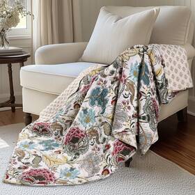 L15943qt Levtex Home Angelica Off-white Quilted Throw -