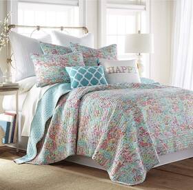 L17731ks Levtex Home Karola King Quilt Set And Pillow Sham - Home. R13