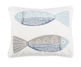 L18640p-f Levtex Home Ipanema Fish Pillow 14x18 - New In Plastic