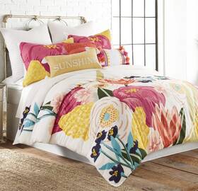 L19831dfqs Levtex Home Grandiflora Duvet Cover Full/queen 3 Piece Set -