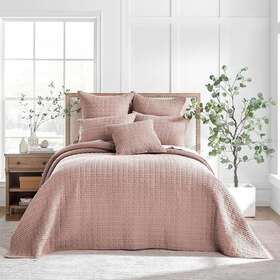 L20631kbs Levtex Home Quilt Set 3-pcs 106 Inch X122 Solid Color Cotton Bedroom Linen Blush Pink