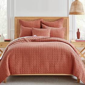L20636fqs Levtex Home Home-mills Waffle-full/queen Quilt Set-quilt 88x92 Inch Sham 26x20