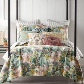 L21470fqs Levtex Home Ashika Quilt Set - Full/queen And Two Standard Shams Tropical Gre