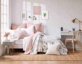 L21680ts Levtex Home Viviana Reversible Twin Xl/twin Quilt Set 68x86in With 1 Pillow