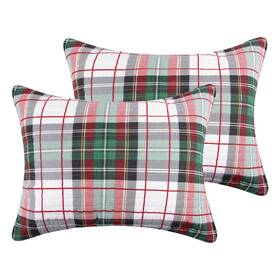L22631sh2 Levtex Home Spencer Plaid Green Standard Sham Set Of 2 -