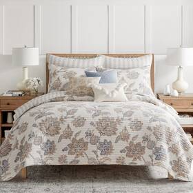 L22942ks Levtex Home Selesta Blue King Quilt Set -