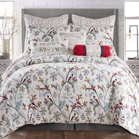 L37100kfq Levtex Home Mistletoe Full/queen Quilt -