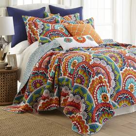 L40500ks Levtex Home - Serendipity Quilt Set King Two Pillow Shams Bo