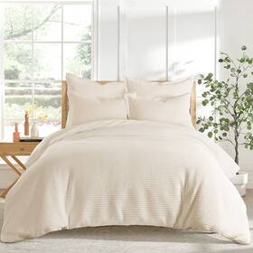 L48000c Levtex Home Cloud Waffle Cream King Comforter Set -