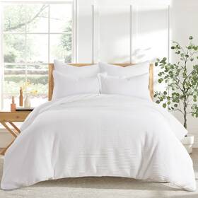 L48000cfqs Levtex Home Cloud Waffle Bright White Full/queen Comforter Set -