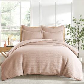 L48004cts Levtex Home Cloud Waffle Blush Twin Comforter Set -