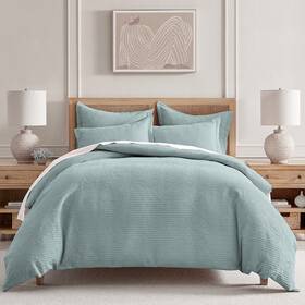 L48014cks Levtex Home Cloud Waffle Blue Haze King Comforter Set -