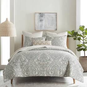 L57090fqs Levtex Home Assisi Quilt Set Full/queen Two Standard Shams Regal Floral