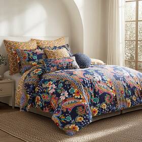 L58161ts Levtex Home Bertelli Navy Twin Quilt Set -
