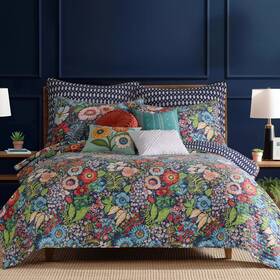 L59860fqs Levtex Home Night Garden Full/queen Quilt Set -