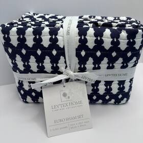 L59860she2 Levtex Home - Night Garden Euro Shams Set Of 2 26in X Each New With Tags
