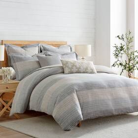 L60481kcs Levtex Home Sand Stripes Natural King 3pc Comforter Set -
