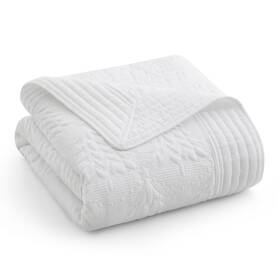 L60520qt Levtex Home O Christmas White Tree Quilted Throw -