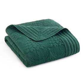 L60521qt Levtex Home O Christmas Tree Green Quilted Throw -