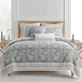 L61296ks Levtex Home Adare Grey King Quilt Set -