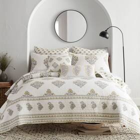 L61461fqs Levtex Home Kamira Ochre Full/queen Quilt Set -