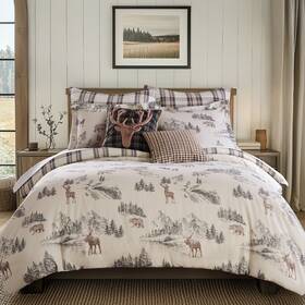 L62520dqs Levtex Home Lodge Toile Full/queen Duvet Cover Set -