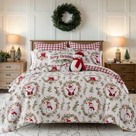 L62950fqs Levtex Home Pine And Plaid Quilt Set - Full/queen Two Standard Shams Holiday