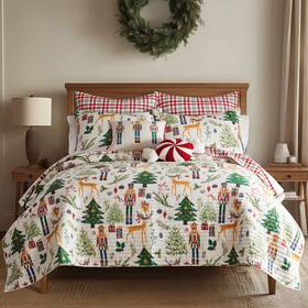 L63310ks Levtex Home Nutcracker King Quilt Set -