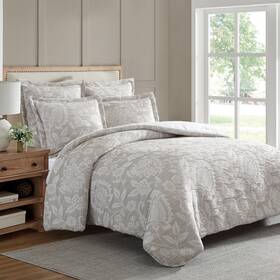 L63854cks Levtex Home Sarrah Natural King 3pc Comforter Set -