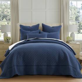 L64013bfs Levtex Home Ballou Navy Full Bedspread Set -