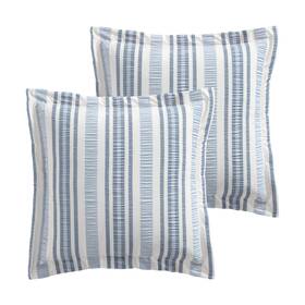 L64250she2 Levtex Home Seaside Stripes Euro Sham Set Of 2 -