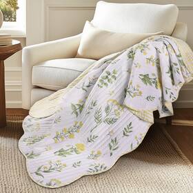 L64560qt Levtex Home Daffodil Quilted Throw -