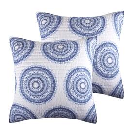 L64780she2 Levtex Home Batik Ocean Euro Sham Set Of 2 -