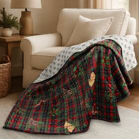 L64990qt Levtex Home Merry Tartan Quilted Throw -