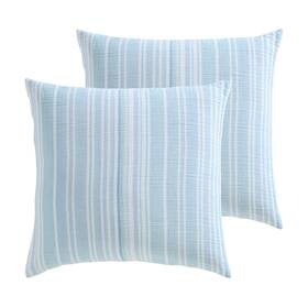 L65720she2 Levtex Home Boracay Stripe Muslin Euro Sham Set Of 2 Unquilted -