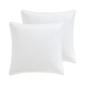 L66030she2 Levtex Home Cotton Tencel Matelasse Euro Sham Set Of 2 Unquilted -