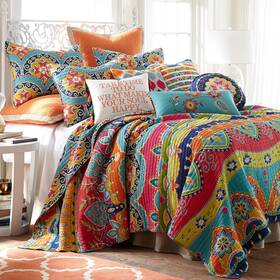 L77000fqs Levtex Home Amelie Full/queen Cotton Quilt Set Multi Global