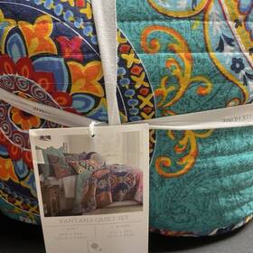L96000fqs Levtex Home Fantasia Boho Reversible 3-pc. Quilt Set Full/queen