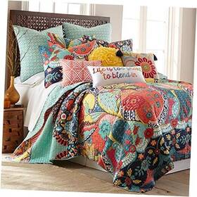 L11480fqs Levtex Jules Quilt Set - Full/queen 88x92 Inch Two Standard Pillow Shams