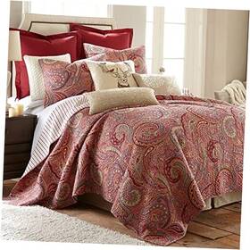 L40803lfqs Levtex Spruce Red Quilt Set - Full/queen 88x92 Inch Two Standard Pillow