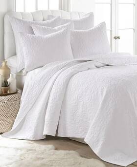 Q16812 Levtex Sherbourne Quilted Stitch Quilt - Twin White