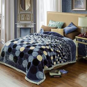 29892111-608-507 Lgykumeg Heavy Korean Mink Blanket 79 Inch X91 - Thick Warm San 79x91in/9lb Blue