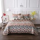 Lh1403ck Dada Bedding Collection Bohemian Bedspread Set Coral Floral Paisley Garden