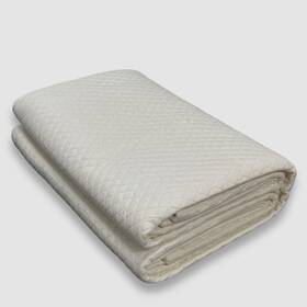 Lq403qi Lili Alessandra Ivory Laurie Diamond Blanket Queen Quilted Coverlet