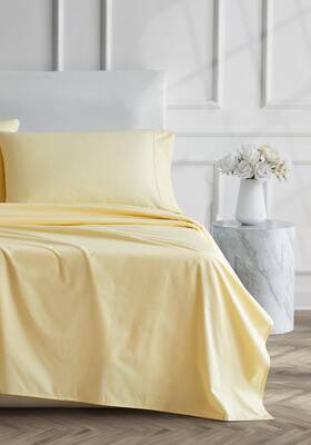 Linen Closet 840708199466 King Size Sheet Set 100% Natural Cotton Percale 4-piece Bed