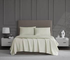 Lc-cs12-ss-lgr-k Linen Closet 1200 Thread Count Cotton Blend King Size 4- Piece Sheet Set Ult