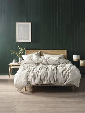 01704e352 Linen House Nimes Quilt Cover Set Natural - King