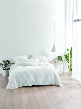 01705a799 Linen House Deluxe Waffle Quilt Cover Set White - Super King